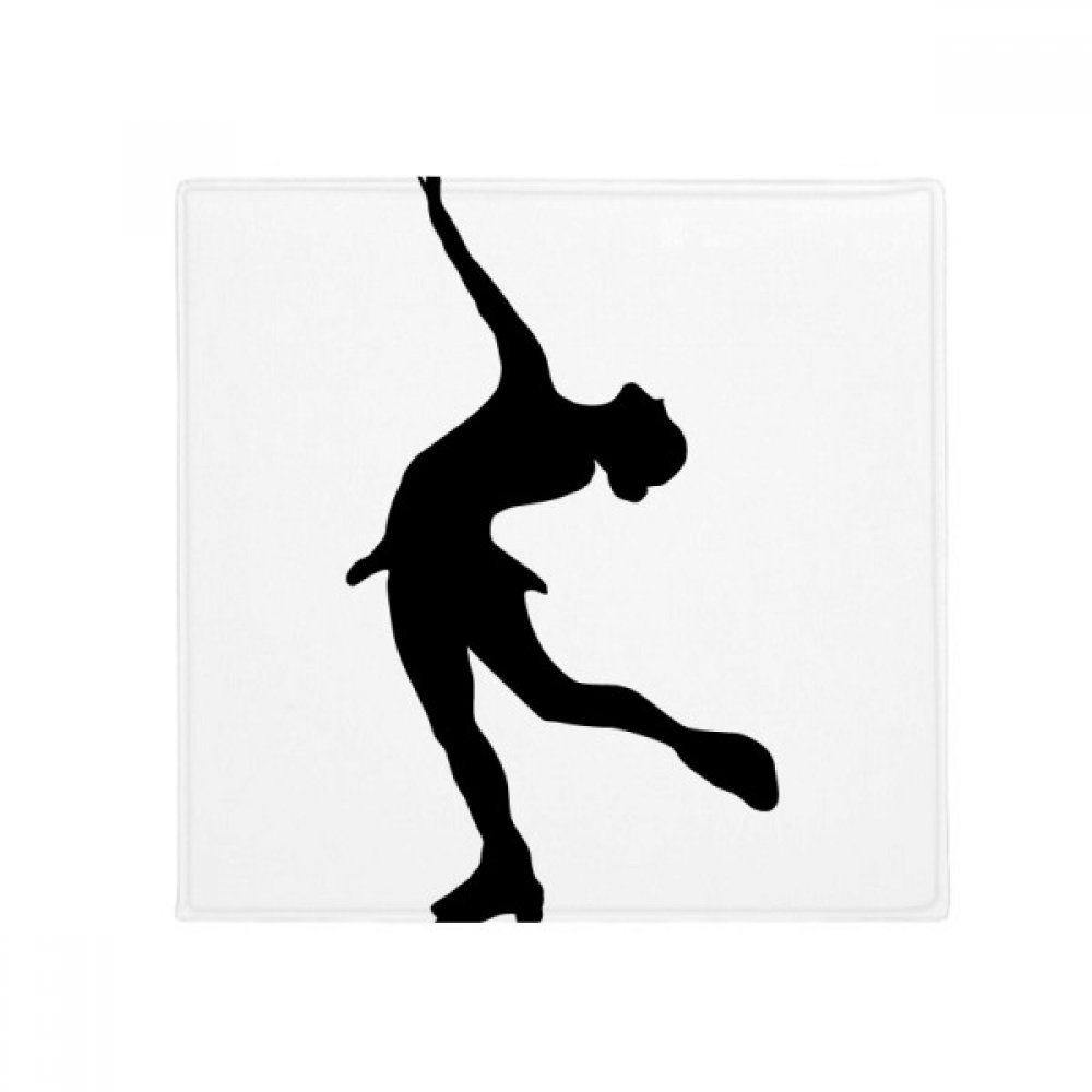 Cadeau tapis de patinage artistique 80x80cm pour passionnés de sports d'hiver