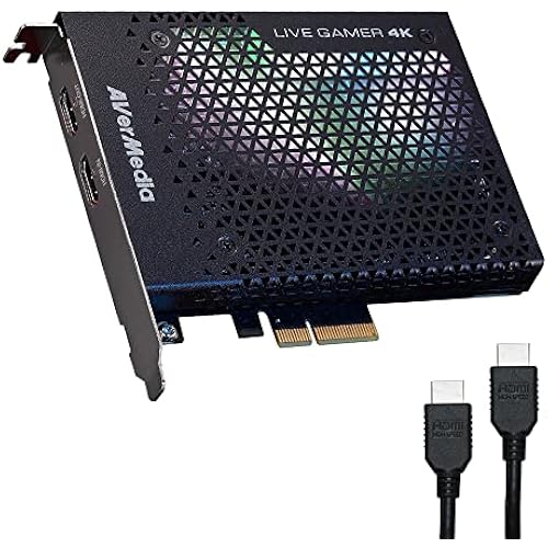 AVerMedia GC573 Live Gamer 4K, Internal Capture Card, Stream and Record 4K60 HDR10 with ultra-low latency on PS5, PS4 Pro, Xbox Series X/S, Xbox One X, in OBS, Twitch, YouTube