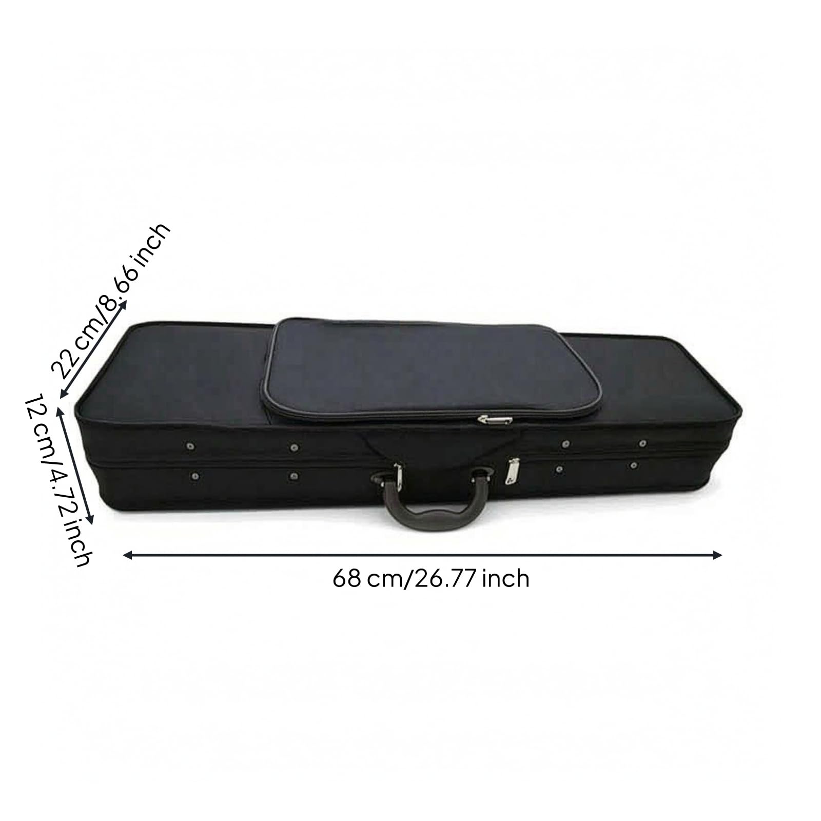TISHITA Custodia per Violino Custodia Rigida Astuccio Scatola Valigetta con Interno Sagomato Imbottito Stabilità Dello Strumento Cerniere E Ganci Metallici, 1/2