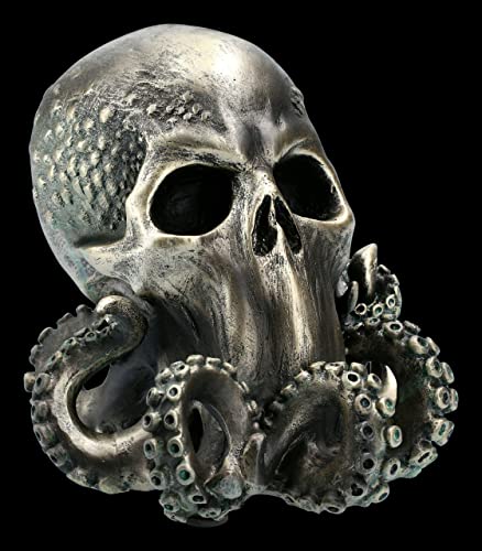 Totenkopf Cthulhu Schädel mit Tentakeln - Totenschädel Figur Deko Skull Cover