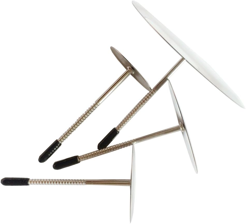 gobaker Flower Nail Decorating Nails 4 Pcs/set, Stainless Steel Cake Cupcake Decor Tools for Icing Flowers Making