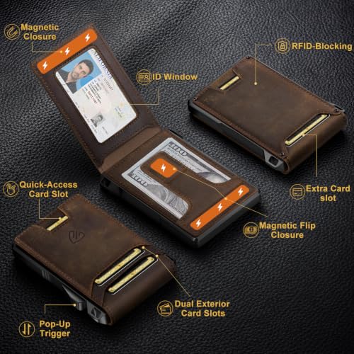 RUNBOX Genuine Leather Bifold Slim Wallet w/ RFID Blocking - image 3