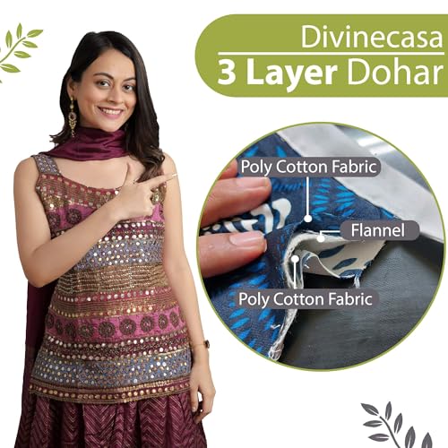 Image of Divine Casa 120 GSM Microfibre Dohar Single Bed, All Season Winter 3 Layered Reversible AC Throw Blanket for Sofa (140 X 210, Black and Yellow)| TC - 120