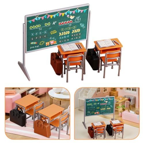 Suministros escolares para casa de muñecas VOSAREA set de muebles pequeños 7