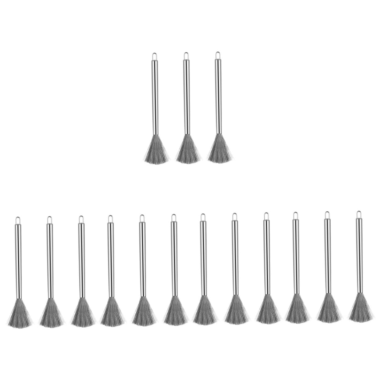 Toddmomy Cepillo De Limpieza De Ollas Inoxidable Mango para Fregar Sartenes Y Utensilios De Cocina Resistente La Oxidación Y Flexible para Esquinas Difíciles 3 Piezas X 5