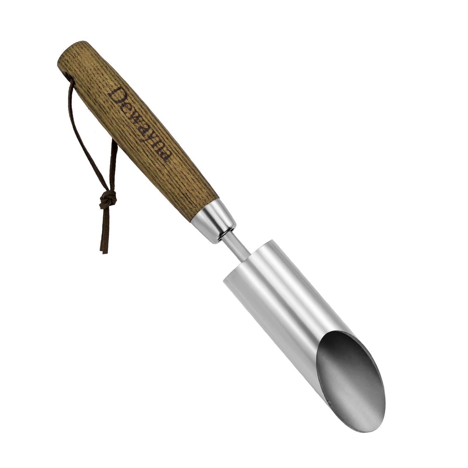 Small Bulb Planter Tool, Sharp Edge Bulb Planter for Breaking Through Soil, Heavy Duty Stainless Steel Bulb Planter Tool, Small Bulb Digger with Comfortable Grip Wood Handle for Seed Planting