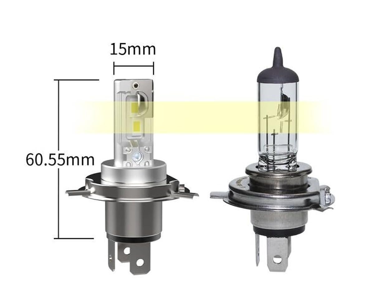H4 Lampadina LED 9V-32V CANBUS 7500lm 1 pz forte luce bianca