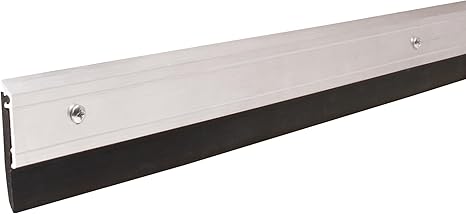 M-D Building Products 69604 All-Season Door Sweep, Heavy Duty Aluminum, Ideal for Residential & Commercial Use, Easy Installation with Heavy Rubber Seal, Ensure Comfort and Security (48 Inch, Silver)