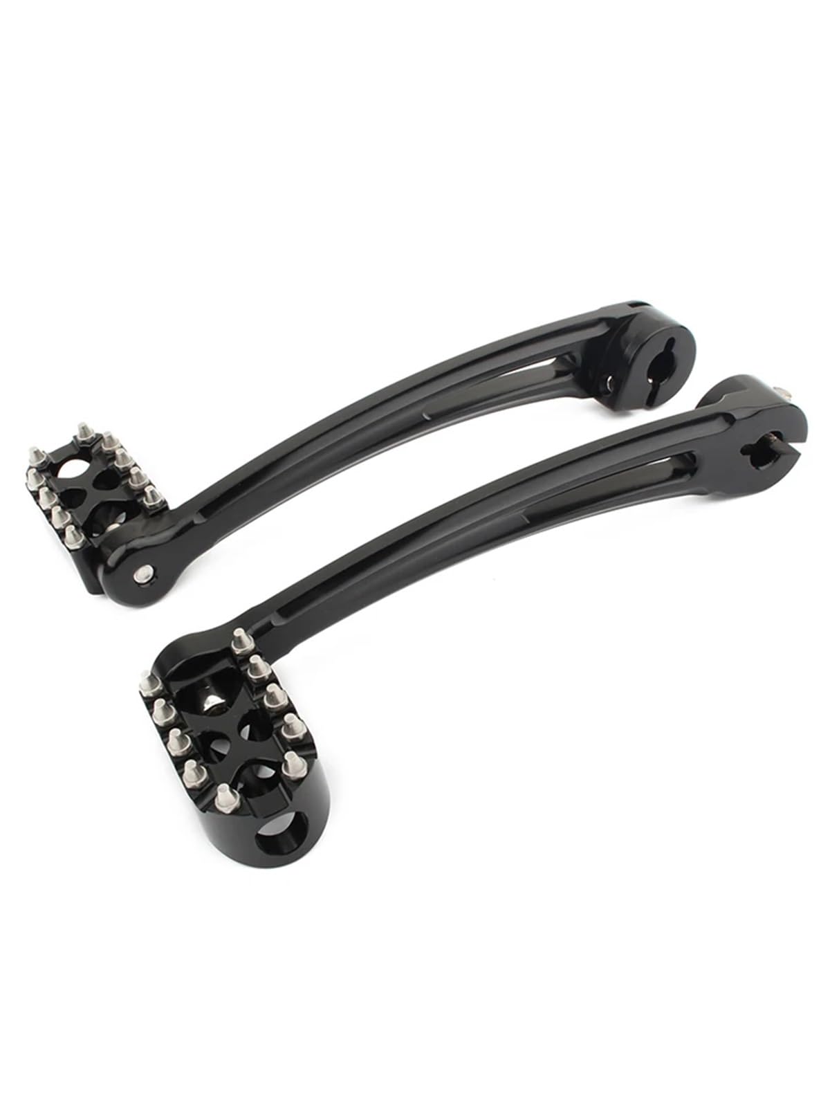 Xinqqdc Black Chrome Shift Peg Motorcycle Heel Toe Shift Lever Gear Shifter Pegs Fit For Harley Touring Road King Street Electra Glide Softail Trike Metal Gear Shifter Shift Lever(Black Chrome)