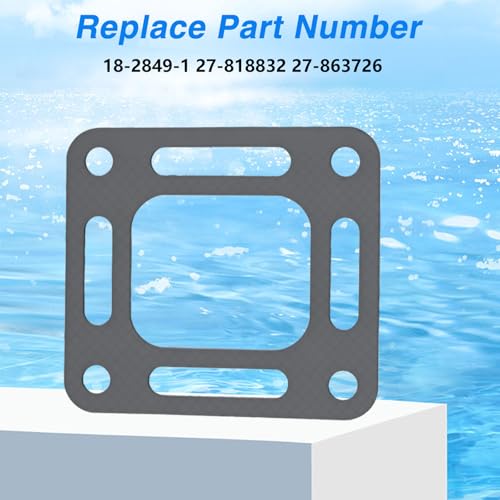 Image of 4 PCS Engine Exhaust Elbow Gaskets Exhaust Riser Gaskets Compatible with MerCruiser V6 & V8 Stern Drive Replace# 18-2849-1 27-818832 27-863726