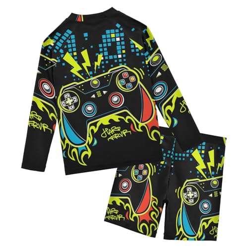 Aflyko Boys' Rash Guard Set SPF 50+ Sun Protection Swimsuit2