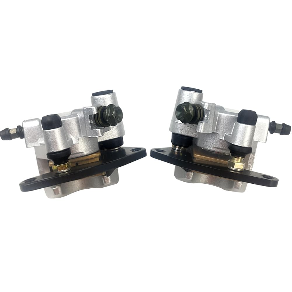 Pinzas de freno delantero izquierdo derecho para Yamaha Raptor Banshee Grizzly Warrior Wolverine Kodiak Big Bear YFM 125 250 350 400 450 660 YFZ450 con Pastillas