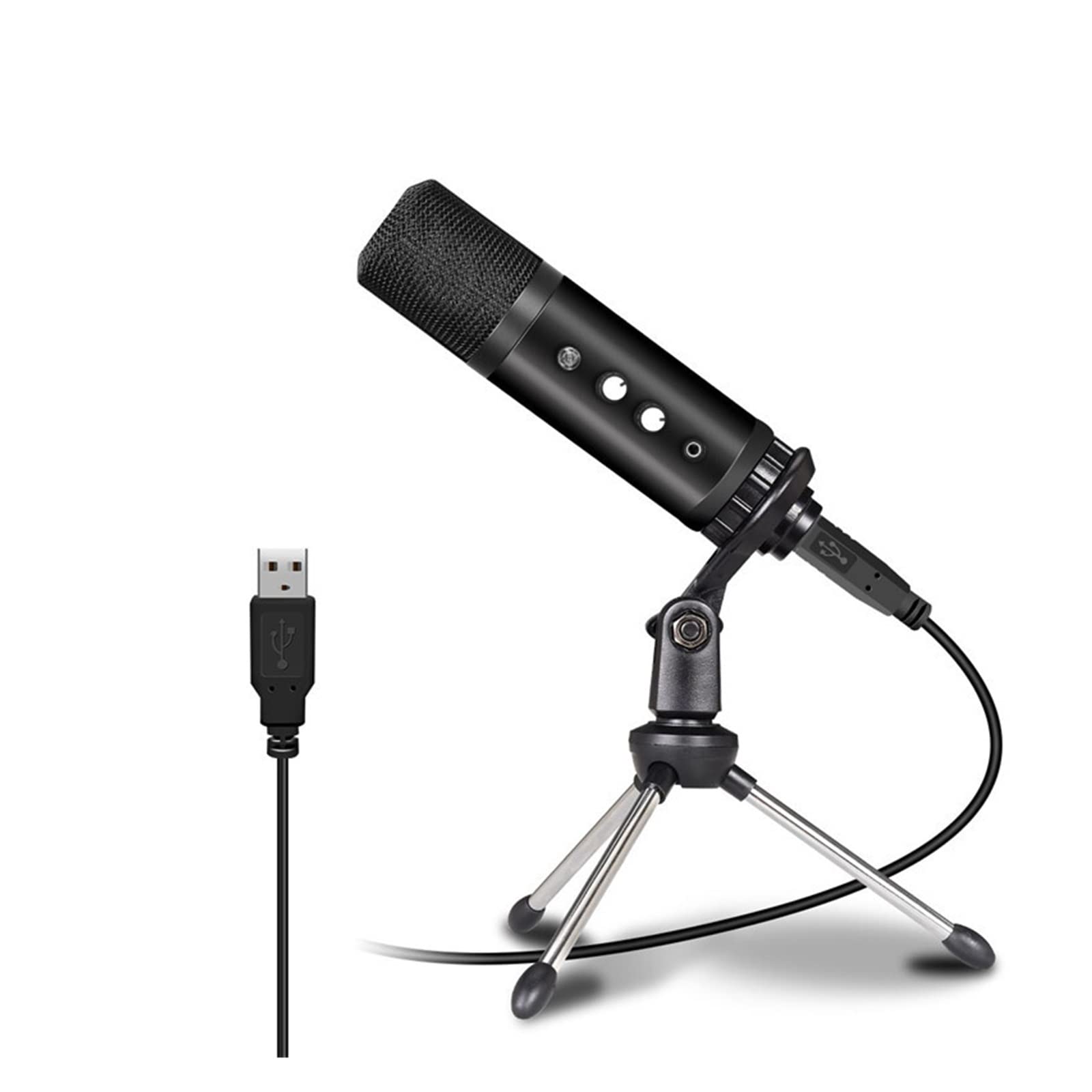 Kompatybilny z mikrofonami do gier Mikrofon pojemnościowy USB do komputera PC, laptopa, nagrywania, śpiewania, grania i przesyłania strumieniowego