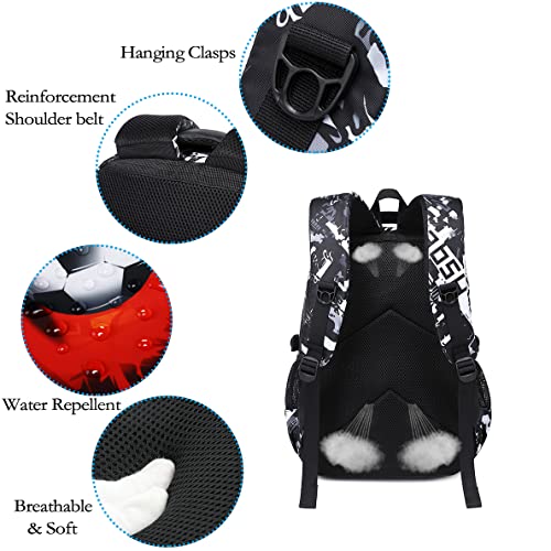 GUIVITU-Cartable-garcon-Sac-a-Dos-Ecole-Teenager-Unisexe-Ensemble-de-Cartables-Ado-Nylon-Impermeable-College-Backpack-Etui-a-Crayons-Cadeau-pour-Adolescent