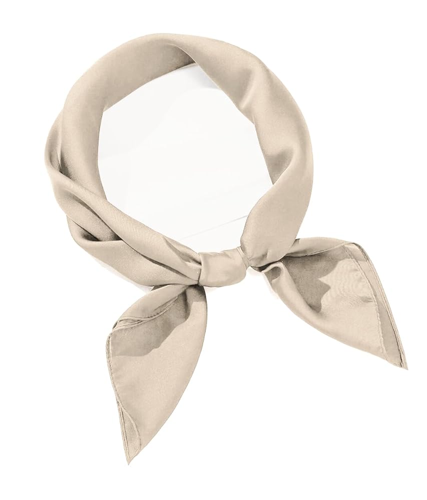 Sciarpa Quadrata In Raso Simil Seta Donna - Foulard Leggero 60x60 Cm Per Stile E Eleganza - Foto 9