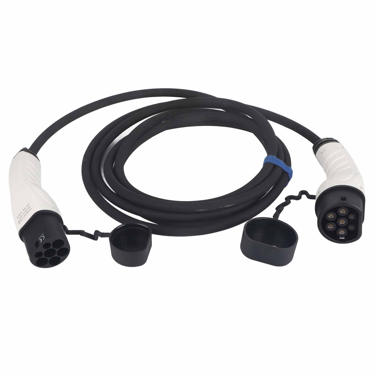 Kabel do ładowania Pojazdu Elektrycznego 415 V, 11 KW, 5 M, Wtyczka Samochodu Elektrycznego Typu 2, ładowarka o Dużej Wytrzymałości z Certyfikatem CE TUV UKCA, Idealna do Pojazdów Marki
