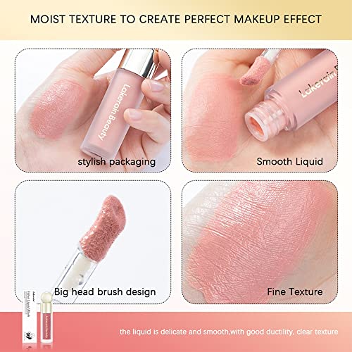 Matte Liquid Blushes Velvet Liquid Blush Lightweight Breathable Cream Cheek Blush Long-lasting Smudge-proof Natural looking Easy To Blend Blush (# Color 01)