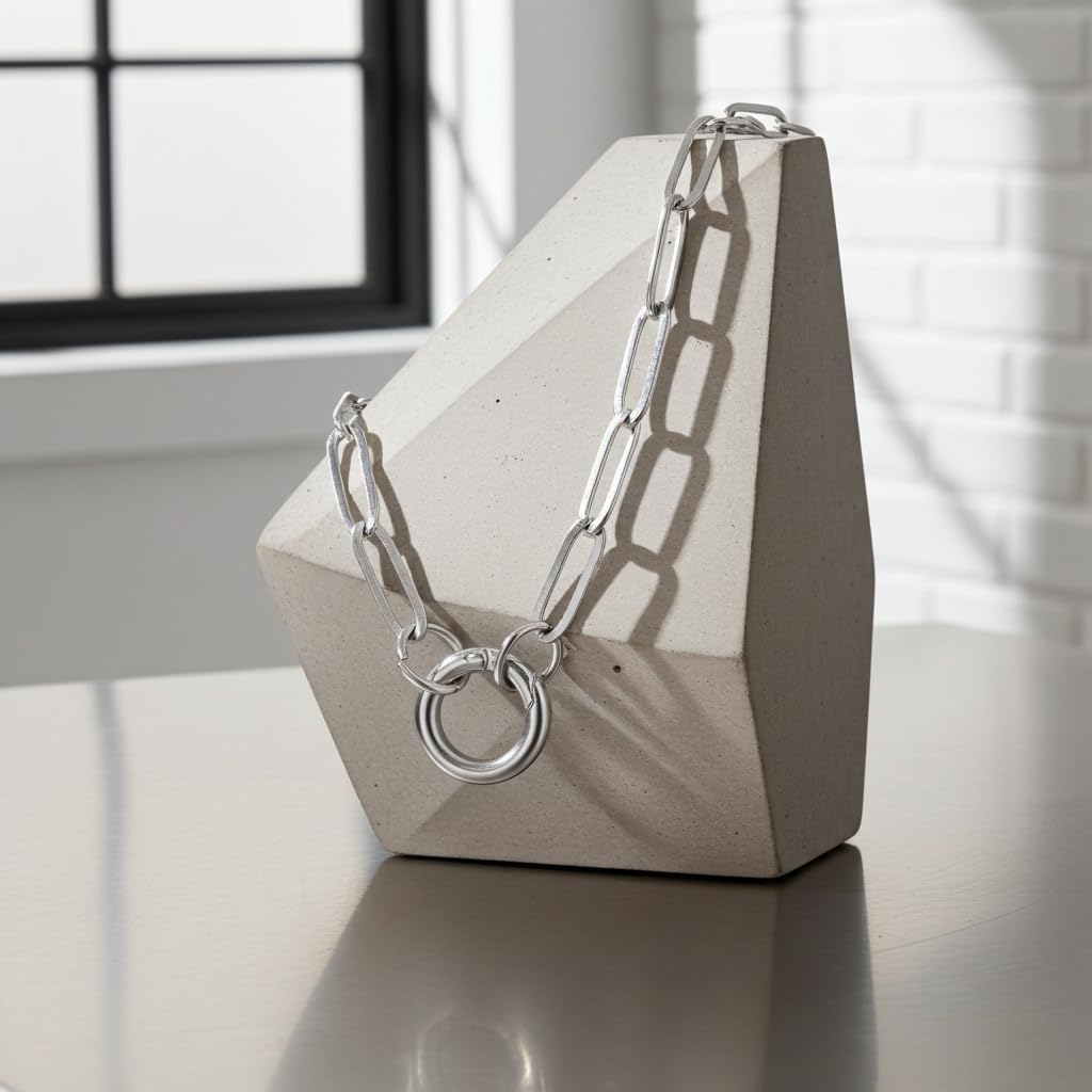 Paperclip Necklace for Women 18" + 2" Adjustable Stainless Steel Chain – Waterproof & Hypoallergenic Minimalist Charm Keeper Necklace - Image 8