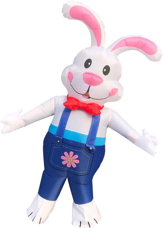Bunny Inflatable Costume Easter Bunny Costume Adult Rabbit Blow Up Suit Inflatable Rabbit Costume for Adults