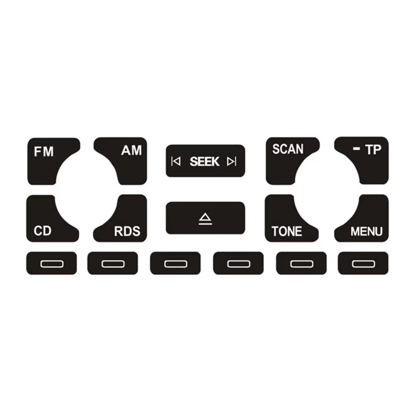 Sticker Bouton Auto Compatible Avec A3 8P 2004 2005 2006 2007 2008 Autocollants De Réparation De Bouton Radio Climatisation De Serrure De Porte Interrupteur Usé