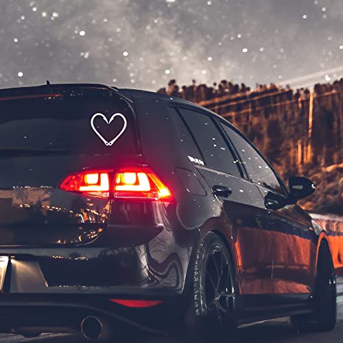 Fishing Hook Heart Love Sticker Decal Notebook Car Laptop 6" X 5.5" (White) #TOP1