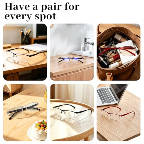 Image of 4 Pack Blue Light Blocking Reading Glasses 1.5 Men Women Glare UV Filter Blocker Readers 1.0 1.25 1.5 1.75 2.0 2.25 2.5 2.75 3.0 3.5 4.0 Black, 1.50