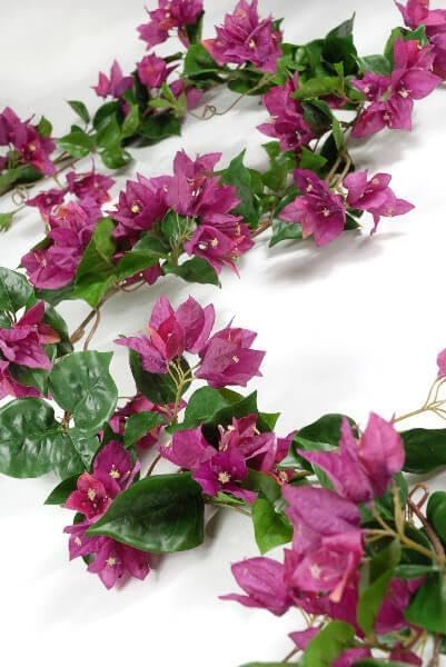 Image of Nutts Artificial Bougainvillea Silk Vines Creepers Hanging Flower Garland for Wedding & Home Decoration, Flower Garland (2, Purple)