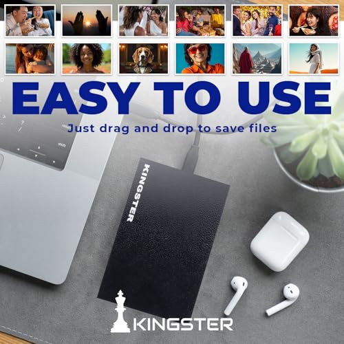 KINGSTER'S Portable External Hard Drive - USB 3.0 High-Speed HDD for PC, Laptop, Mac, Windows, Linux, Android - Plug & Play External Storage Drive with 2-Year Warranty (320 Gb Black) 3 51kyTpqiFGL