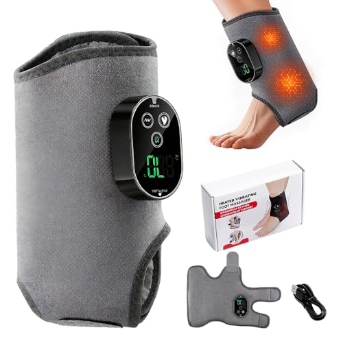 Massage Pieds, Appareil Massage Pied 3 en 1, Electrique Masseur Pied avec 3 Mode Vibration et 5 Niveaux de Chaleur, Appareil de Massage Chauffant Portable sans...