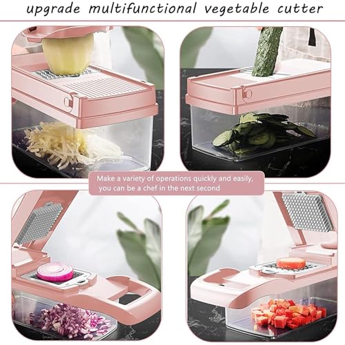 Cortadora de verduras multifunción con contenedor miniatura 3