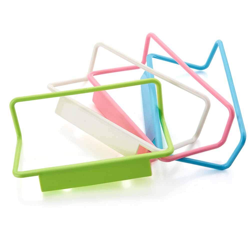 No Drill Towel and Napkin Hanger Organizer for Kitchen, Bathroom, Cabinet and Cupboards (Random Colors) (Pack of 3)-image-33