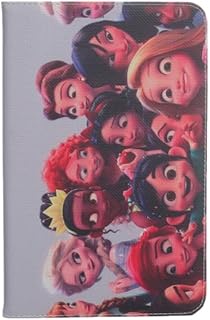 Faux leather Hard Double Face Slim IPad Protection Case With Modern Cartoon Design Compatible For T560 - Multi Color