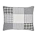 VHC Brands, Sawyer Mill Patchwork Standard Sham, Black, 21x27