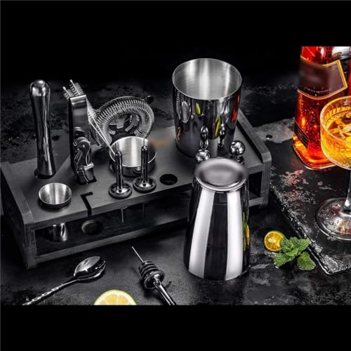 Set coctelera Boston acero inoxidable 22 piezas miniatura 3