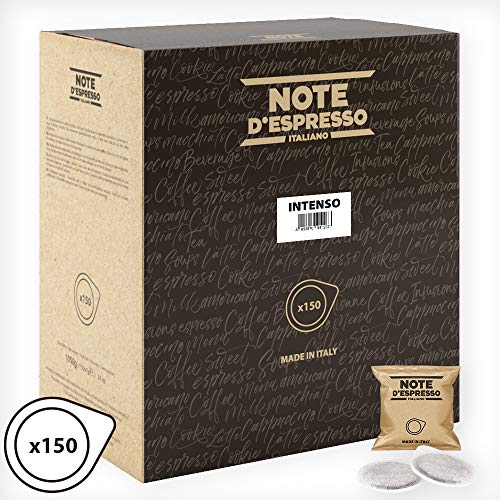 Note D'Espresso - Bolsitas de café intenso monodosis, 7 g (caja de 150 bolsas de papel)