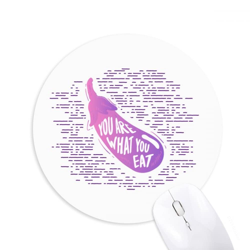 Purple Lines Eggplant Vegetable Mouse Pad Comfortable Game Office Mat