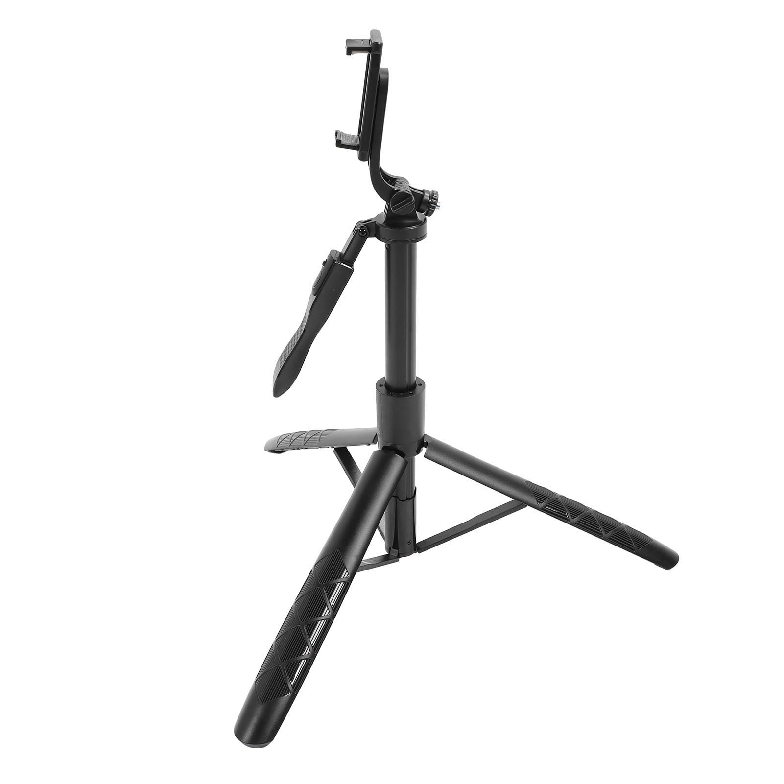 Treppiede per Selfie Stick Allungabile da 62 Pollici in Lega di Alluminio con Telecomando e Luce di Riempimento, Supporto per Treppiede per Telefono per IOS 5.1 e 4.4