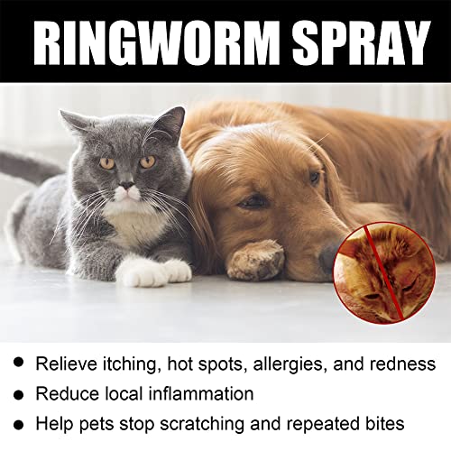 AMZLORD 30 ml Ringelflechte Milben Spray Krankheit Juckreiz Milbe Lindern Haustier Pflege Spray Reduzieren Lokale Entzündung Katze Liefert