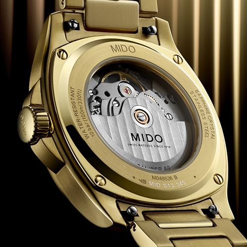 Image of MIDO Multifort TV Big Date - Swiss Automatic Watch for Men - 40mm Case with Transparent Caseback