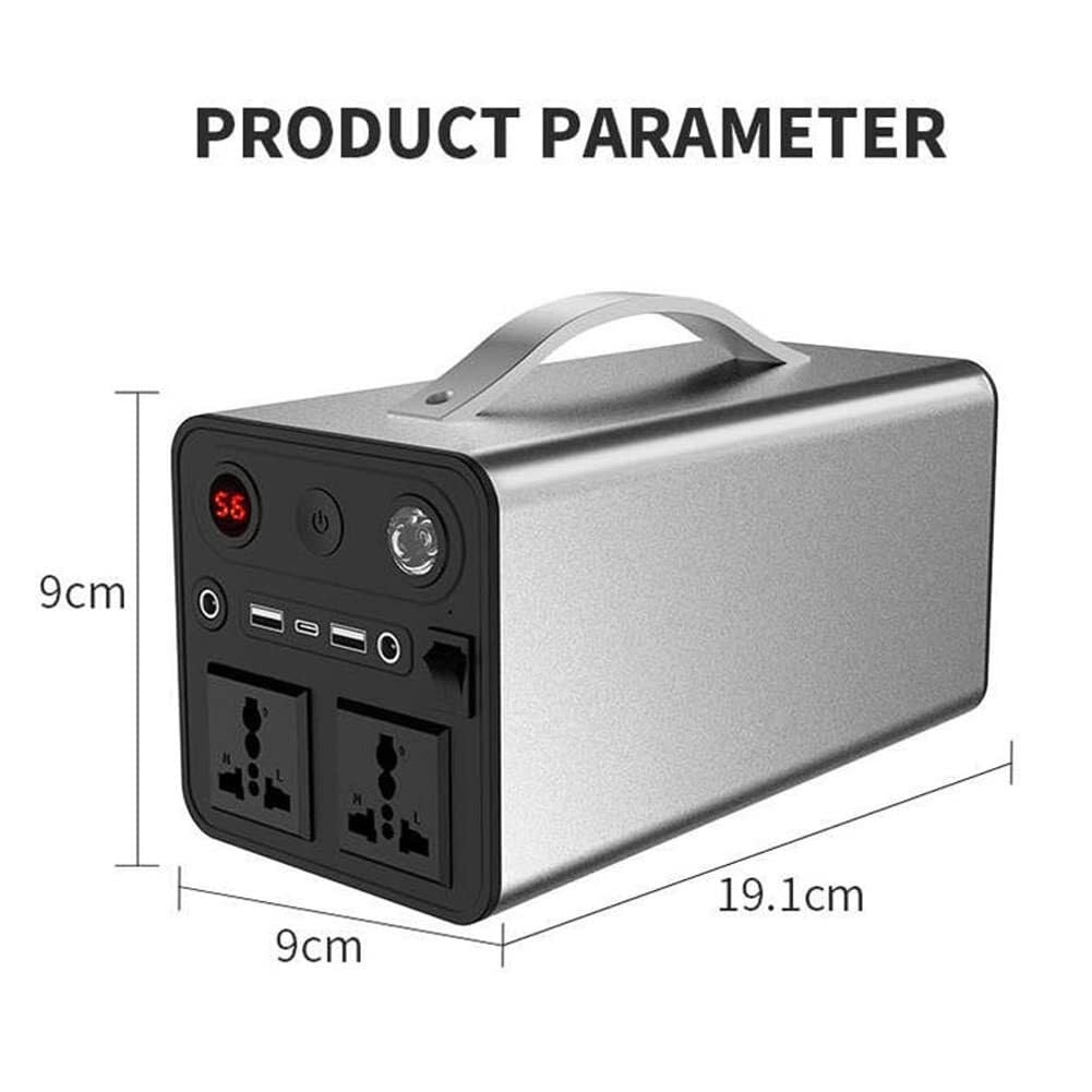 Estación de energía portátil de 90000 mAh - Generador Solar de 300 W para Camping, Viajes, Pesca y Suministro de energía de Respaldo de Emergencia.
