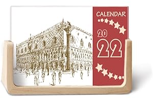 Architecture Landmark Sketch Landscape 2022 Desk Calendar Planner