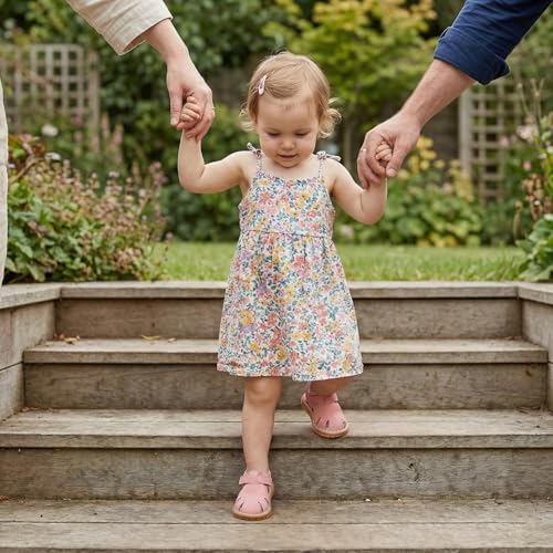 Image of Baby Boys Girls Squeaky Sandals Summer Closed-Toe Anti-Slip Premium Rubber Sole Toddler First Walkers Shoes