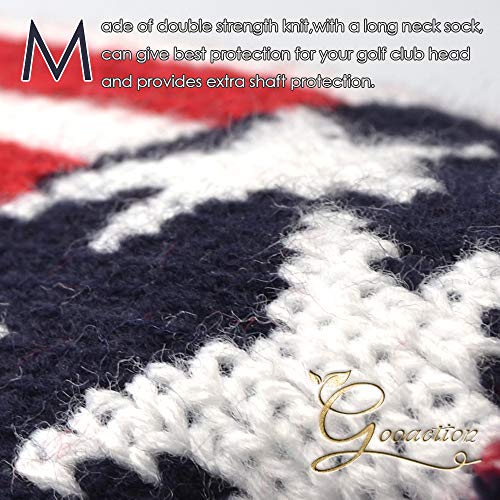 image for GOOACTION 3PCS Knitted Golf Head Covers 1-3-5 for Driver and Fairway W