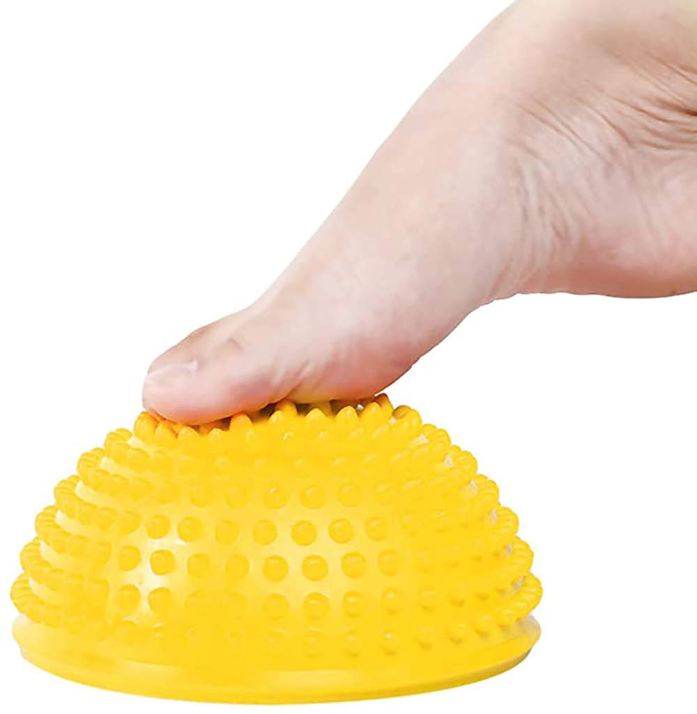 Semisfera a Riccio pedana Equilibrio, 2X Mezza Palla di Yoga, Yoga Gonfiabile Massaggio Balance Fitball per Esercizi Fitness Palestra Yoga Pilates coordinazione