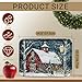 VIYNRAN 4-Piece 15 x 11 Inch Christmas Serving Tray Set, Melamine Reusable Platters with Red Barns, Snowmen, Horses, and Truck, Holiday Party Snack, Fruit, Dessert, and Candy Dishes