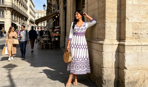 Image of VisiChenup African Print Dress for Women Casual Midi Dress