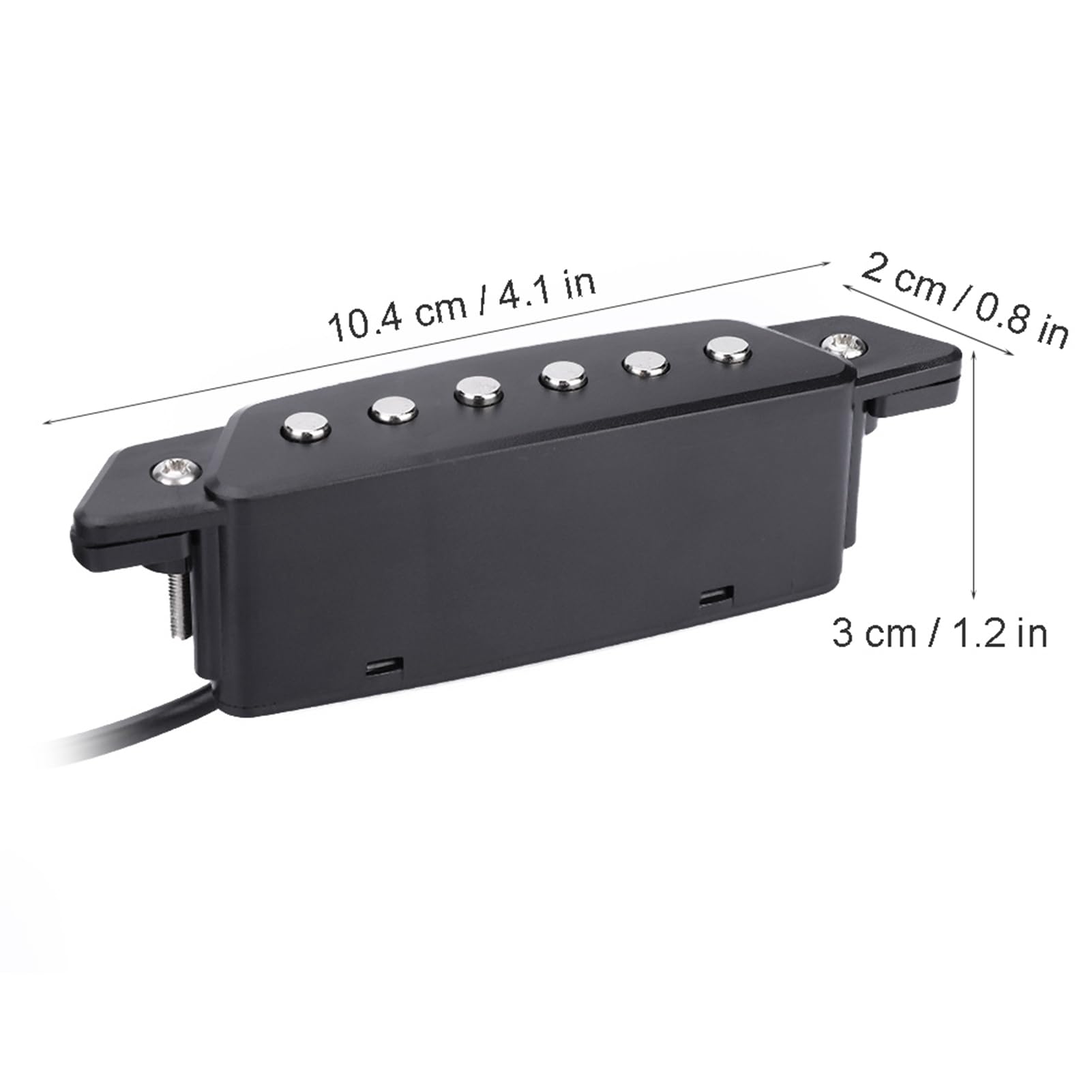 Tomantery Soundhole Pickup, Prevent Drill 31.5in Cable Length Magnetic Pickup with End Pin Buckle for Acoustic Guitar