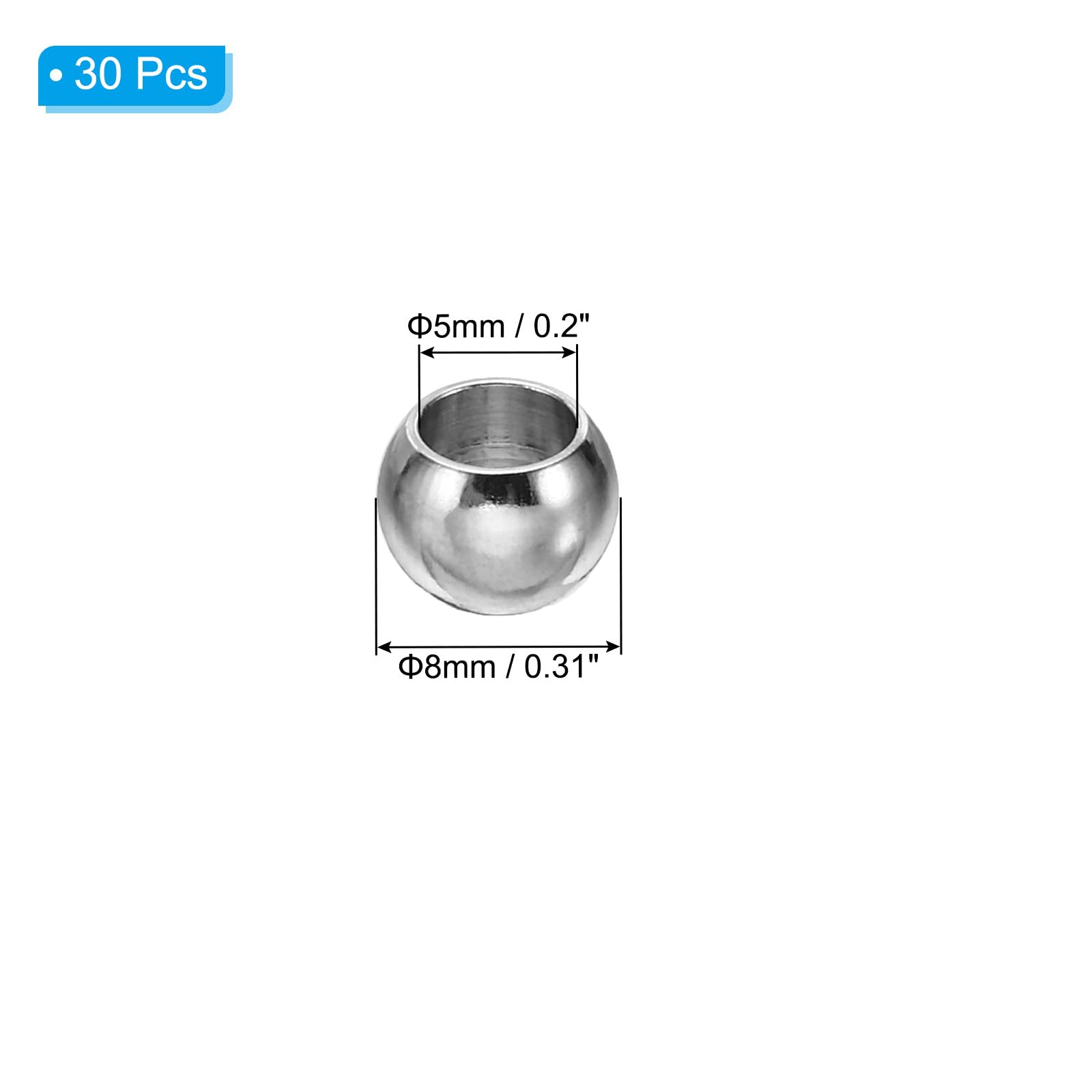 PATIKIL Smooth Round Spacer Beads - Image 2