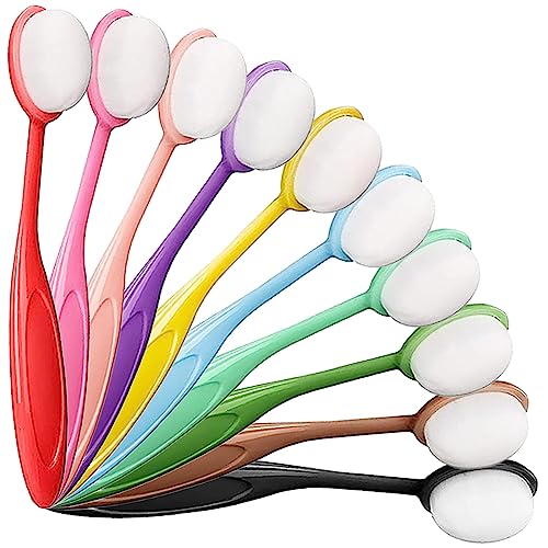 10 PCS Ink Blending Brushes for Card Making Supplies, Color Coded Handles Blender Brushes for Stamping Scrapbooking Stencil Brush, Craft Blending Brush, Distress Ink Blending Tool. Size 4