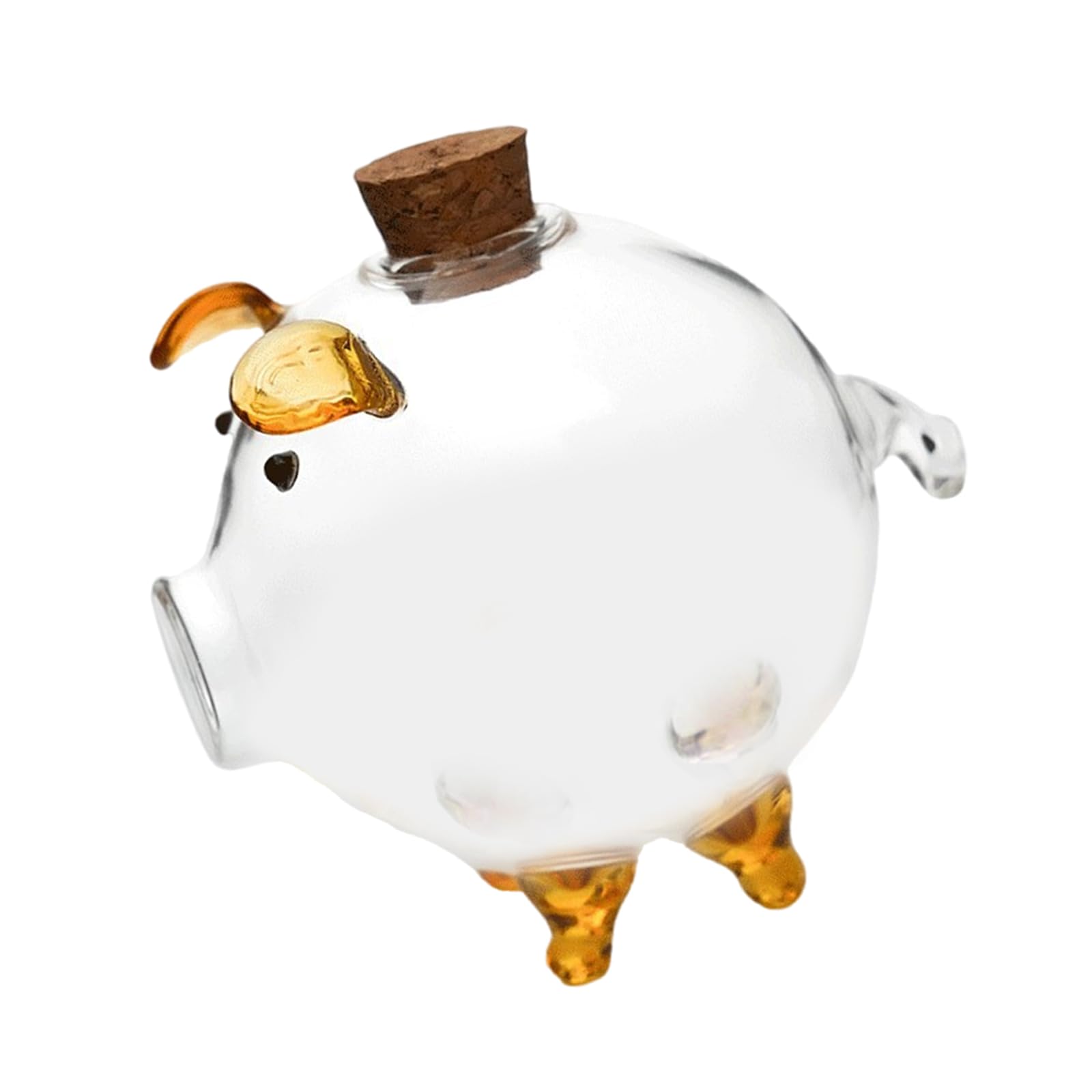 Lovely Piggy Coin Glass Money Box Gold Bean Storage Jar for Savings and Organizing Small Items Lovely Coin Box